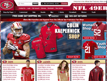 Tablet Screenshot of 49ersauthenticofficial.com